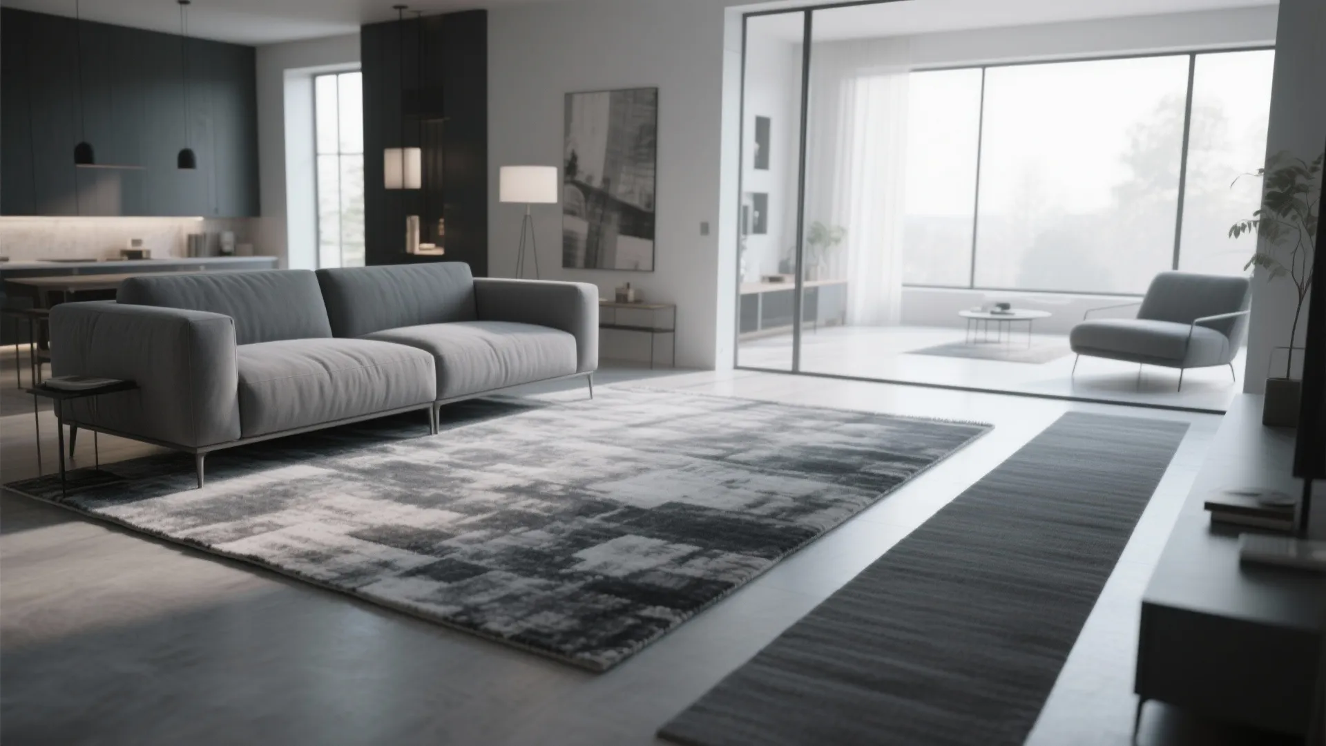 4. Use size to define zones in open plans