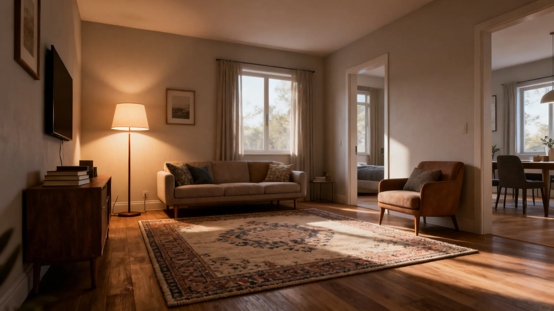 4. Zone with rugs and lighting