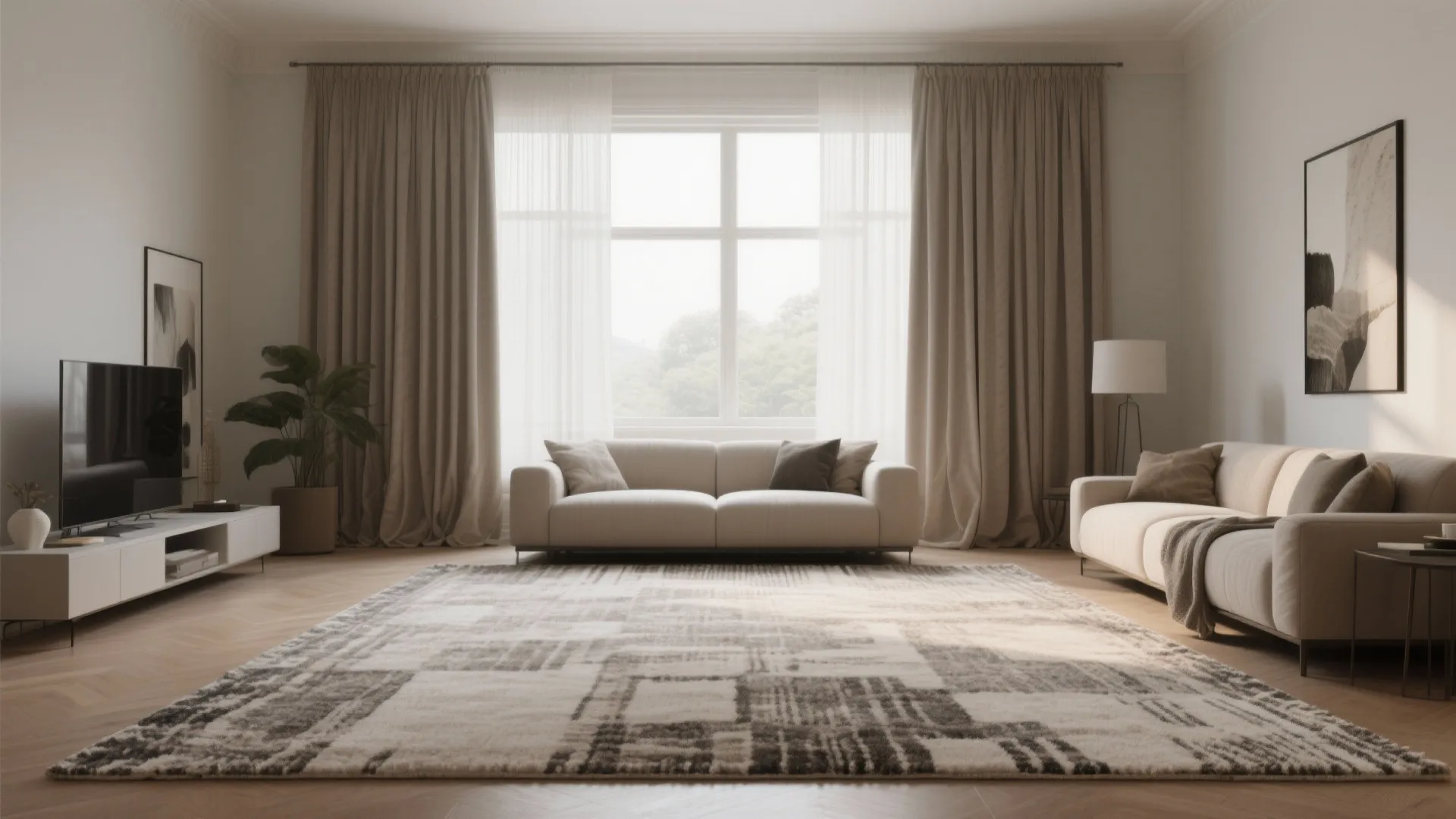 5. Use Rugs and Curtains to Define and Elevate