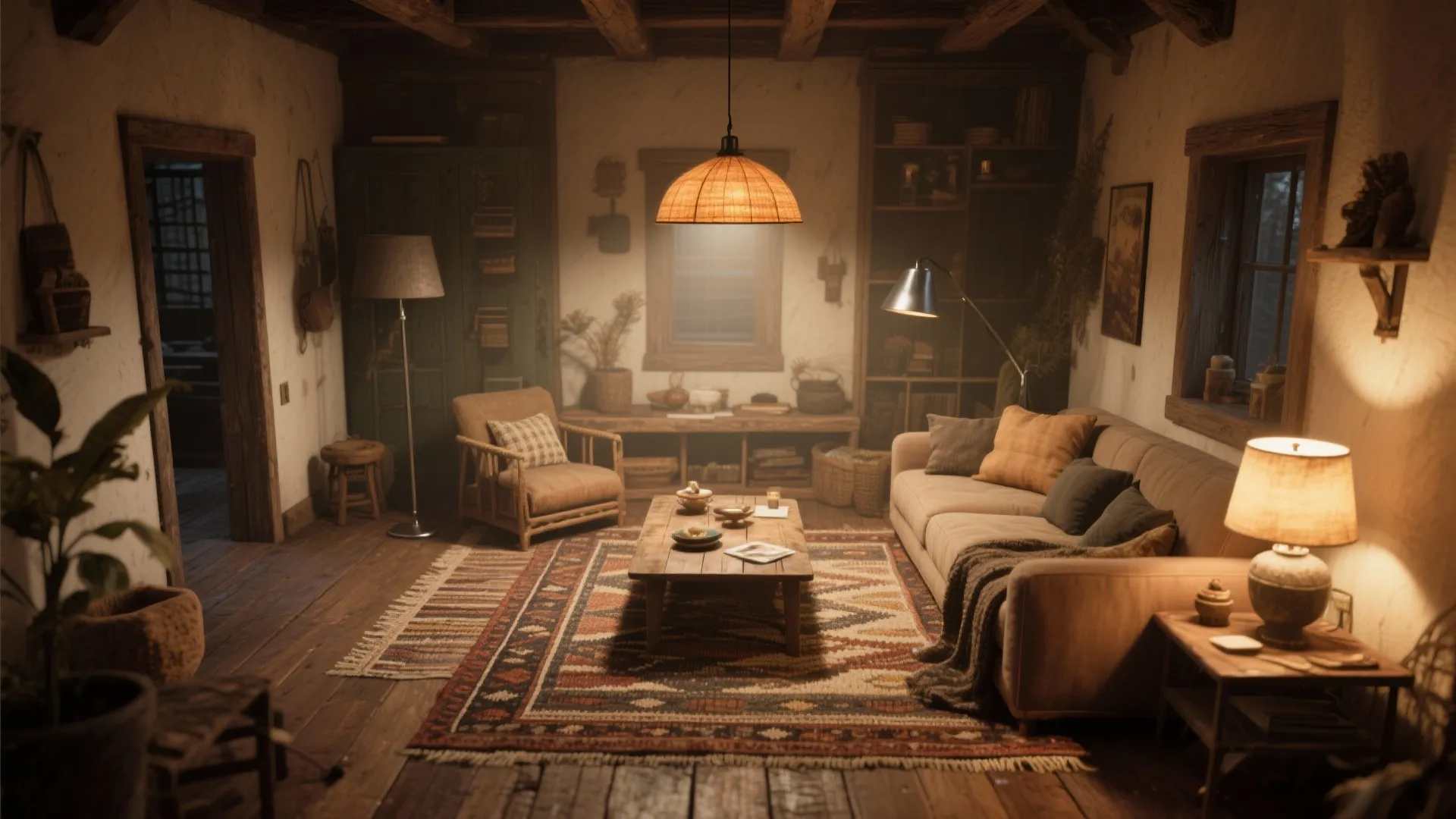 4. Define Zones with Rugs and Lighting