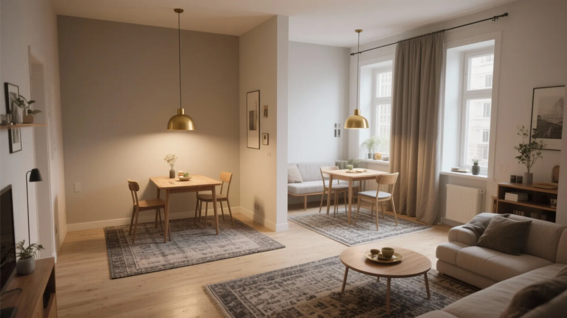 2. Rugs and lighting to layer zones