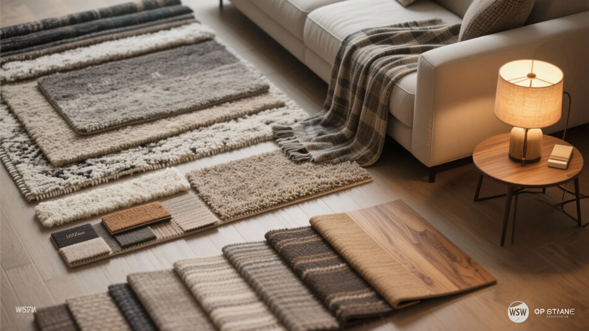 2. Anchor with Rugs and Lighting