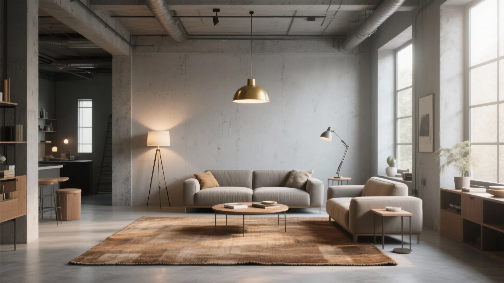 4. Define zones with rugs and lighting