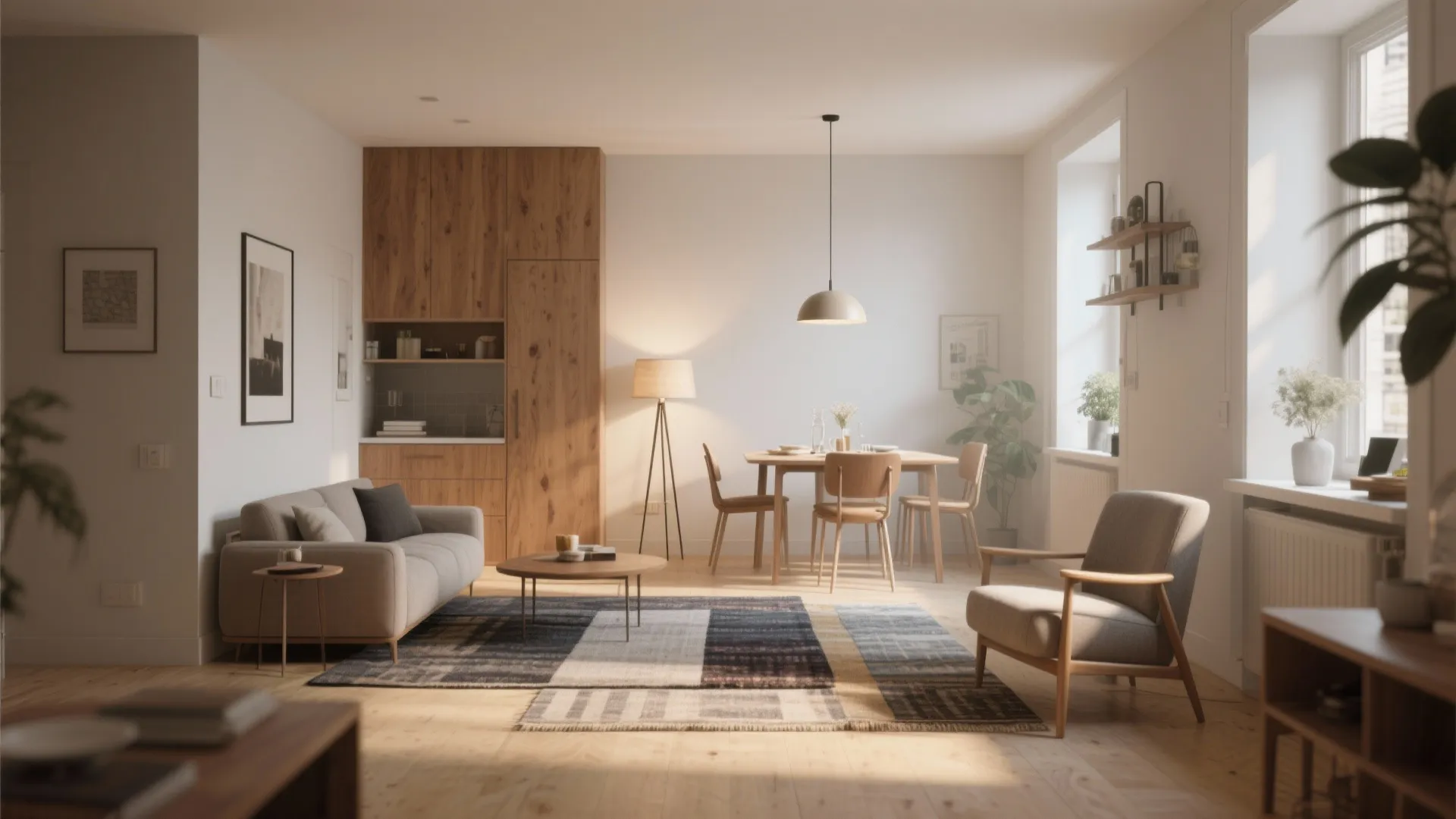 2. Zone with rugs and lighting