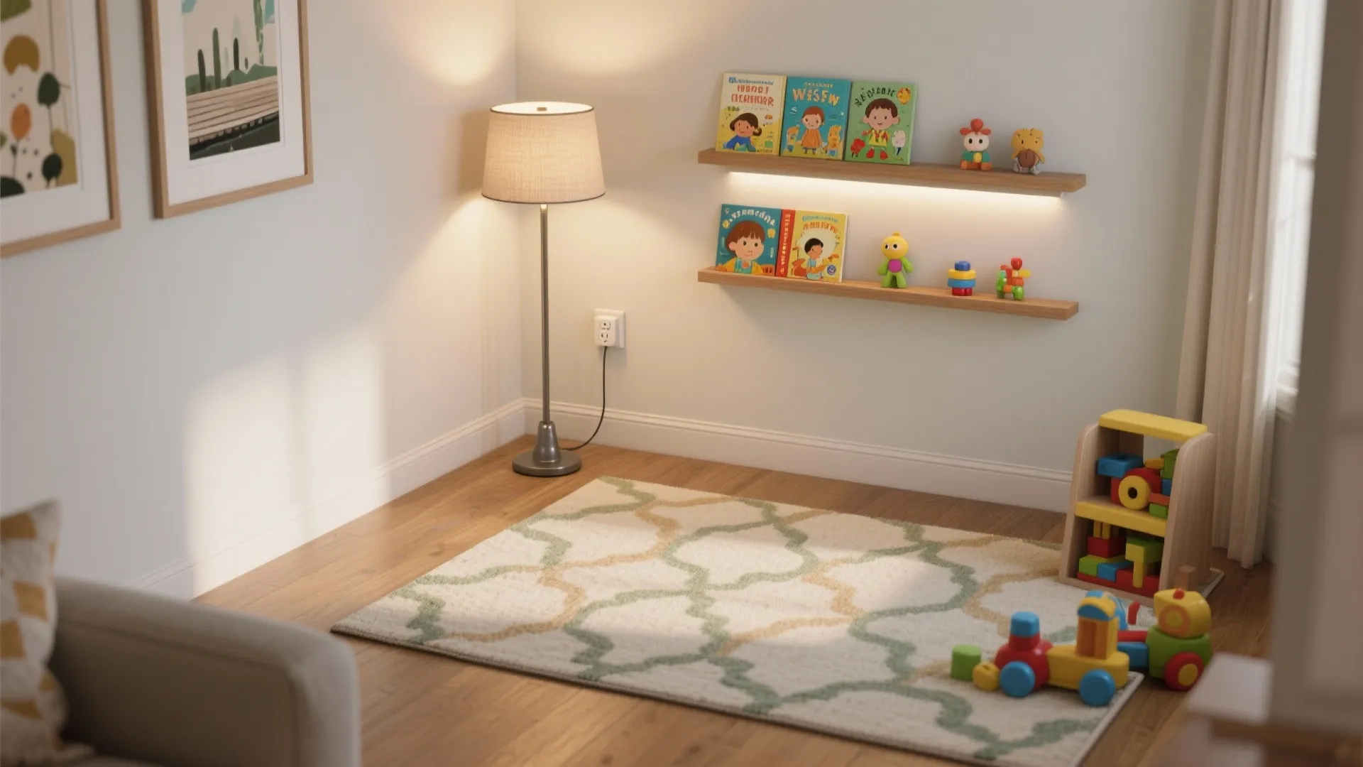 Flexible Zones With Rugs and Lights