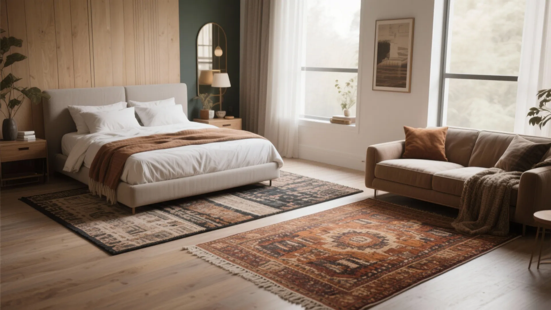 9. Use Rugs to Break Up the Space