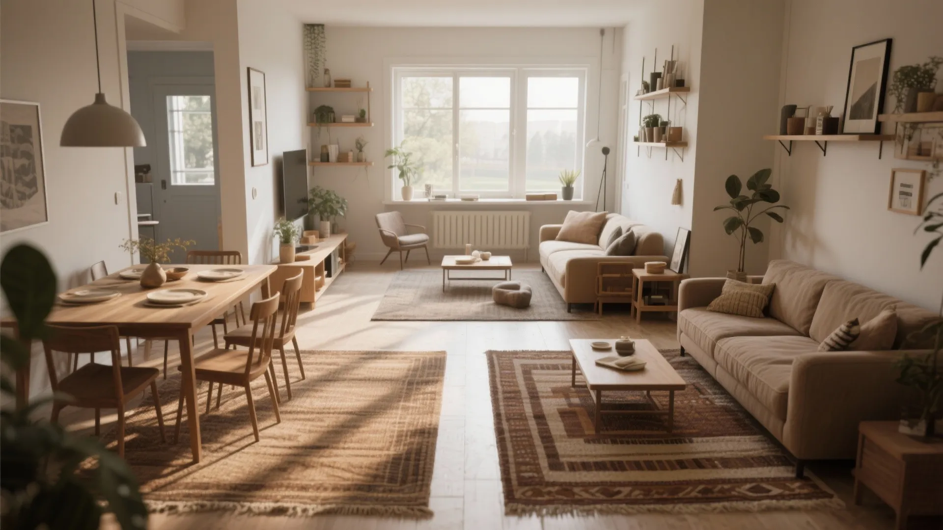 1. Use Rugs as Invisible Walls