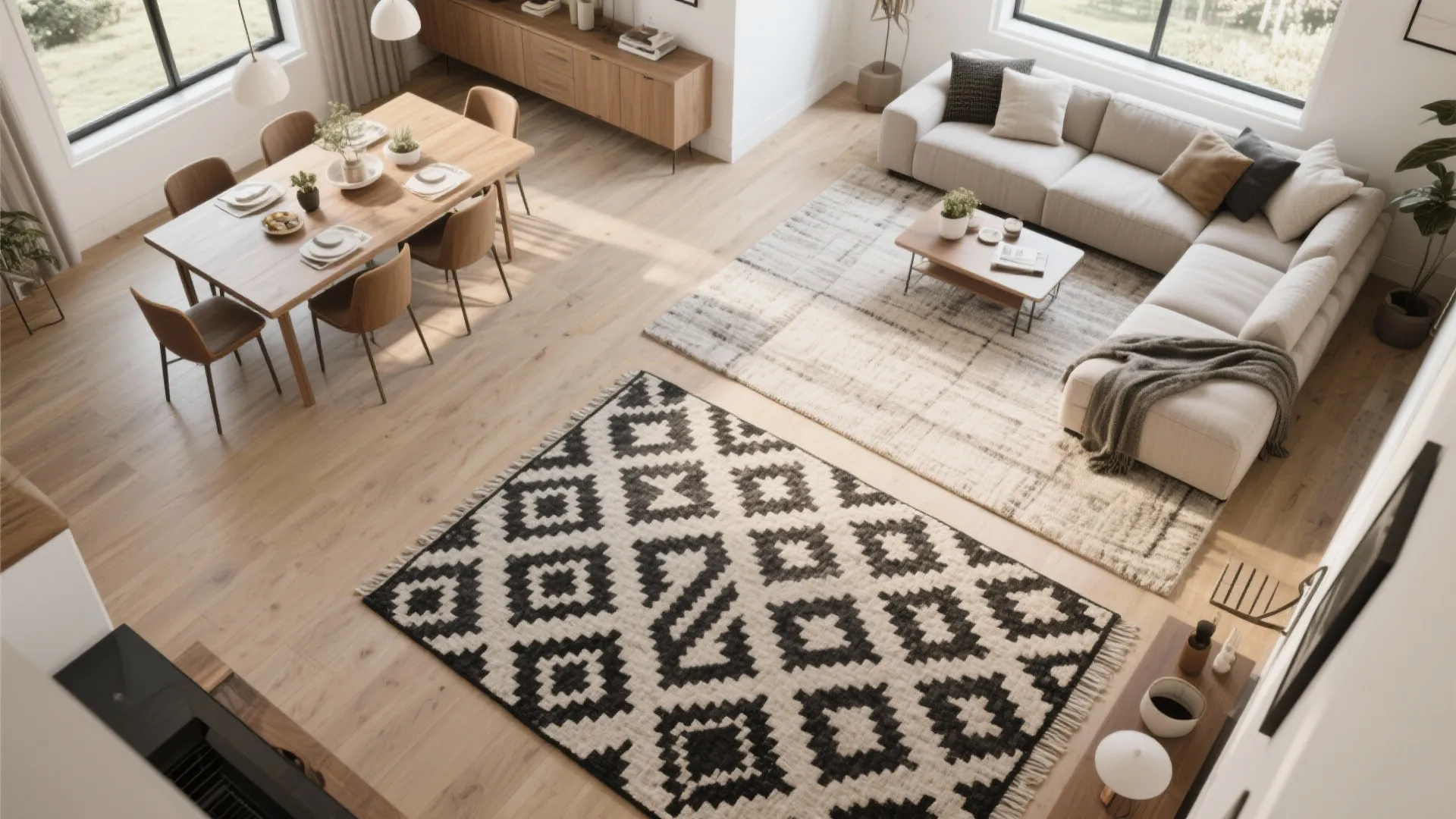 1. Use Rugs to Define Zones