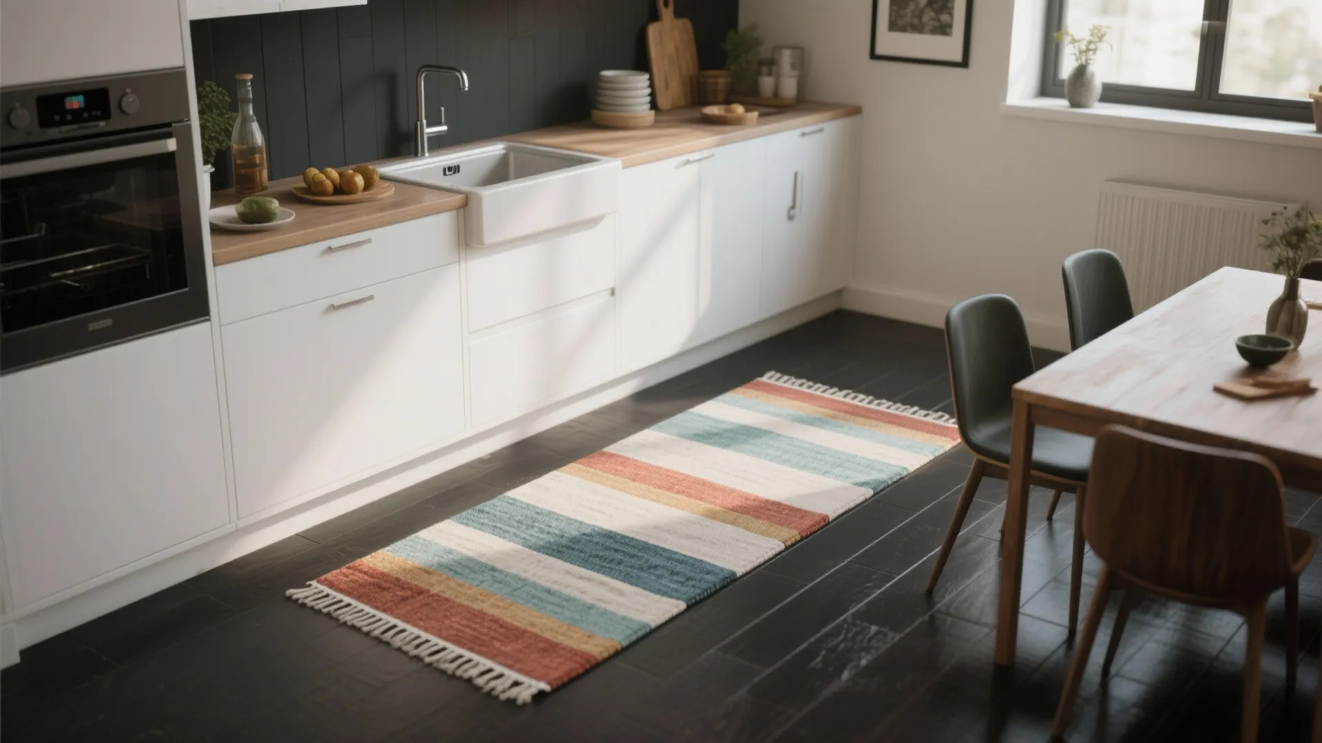 5. Define zones with rugs and color