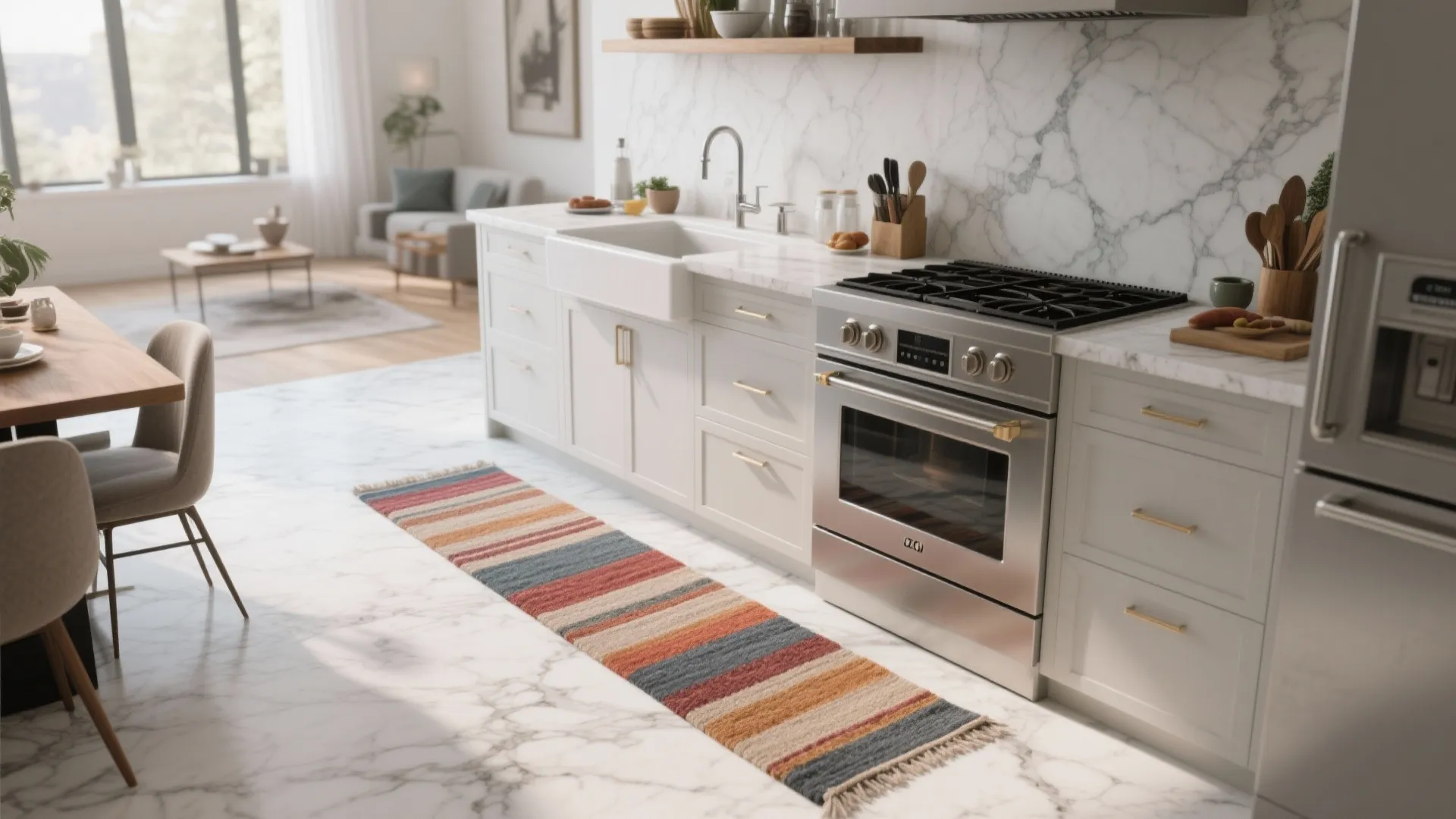 3. Use Area Rugs to Define Zones