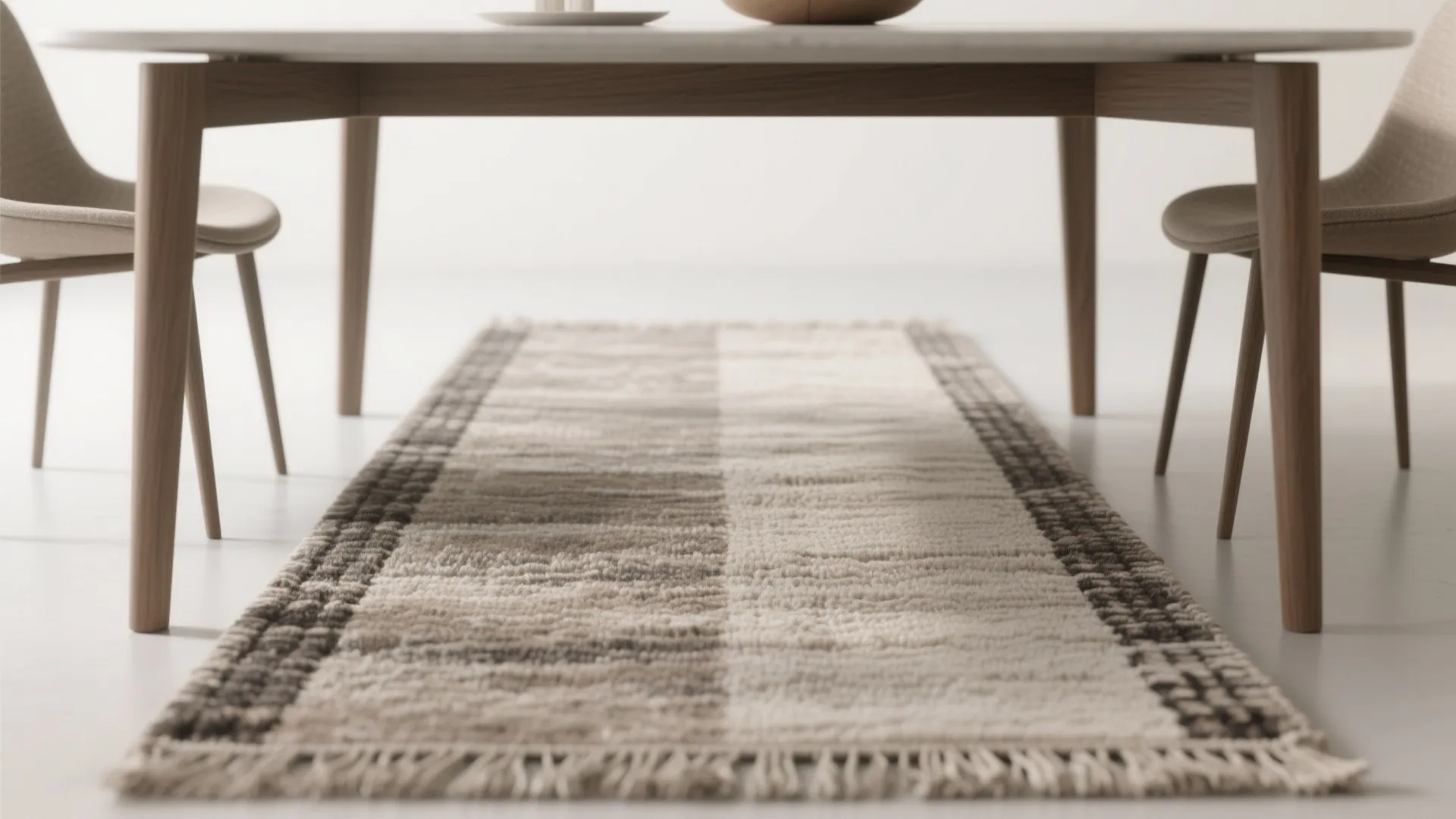 4. Visual elongation with a runner rug