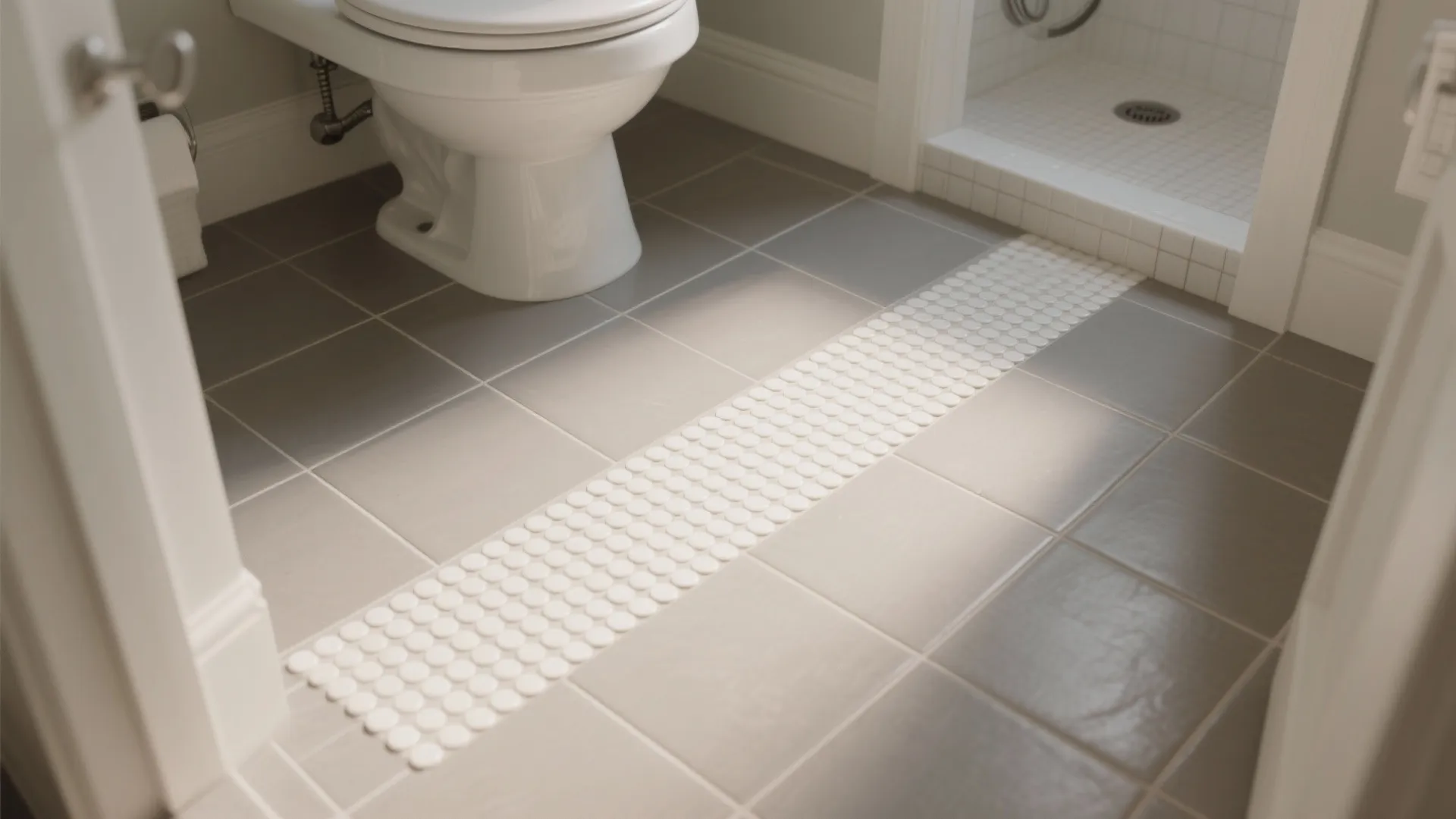 Pebble and Penny Tile Runners for Tactile Traction