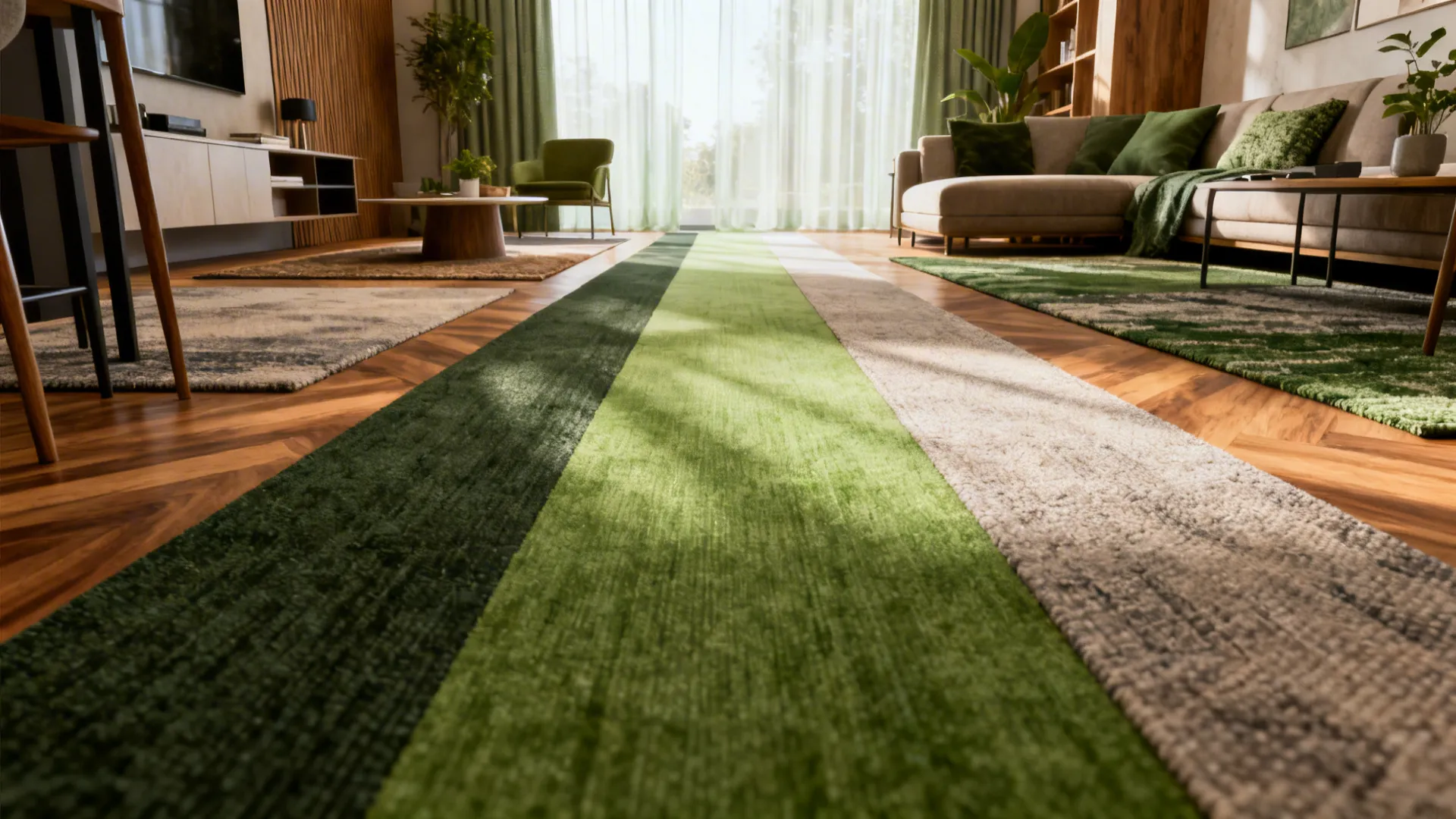 4. Use runners or layered rugs to define pathways