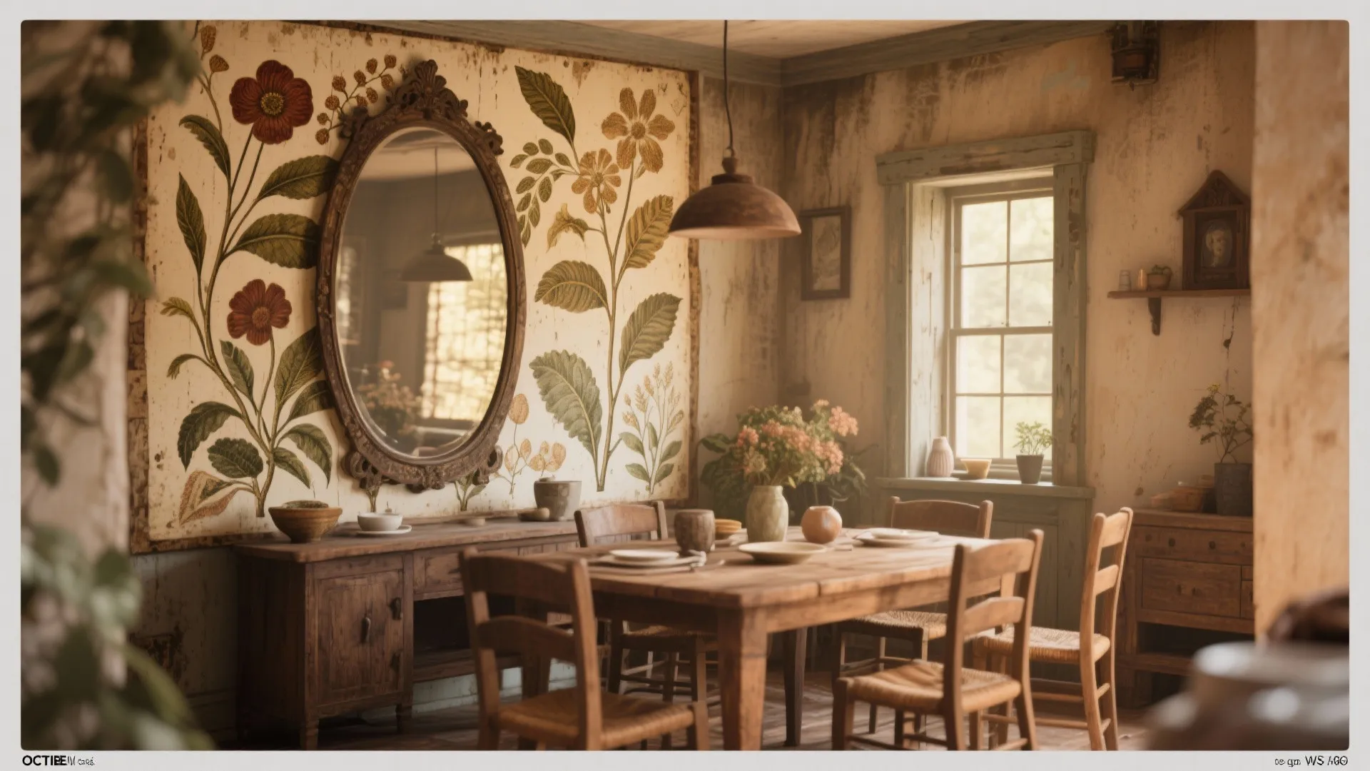 7. Oversized Wall Art or Mirrors