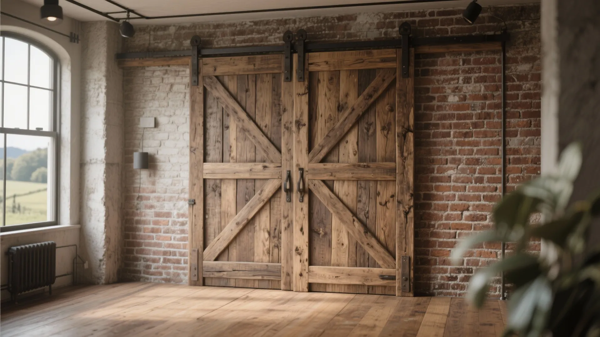 Rustic Barn-Style Wooden Door