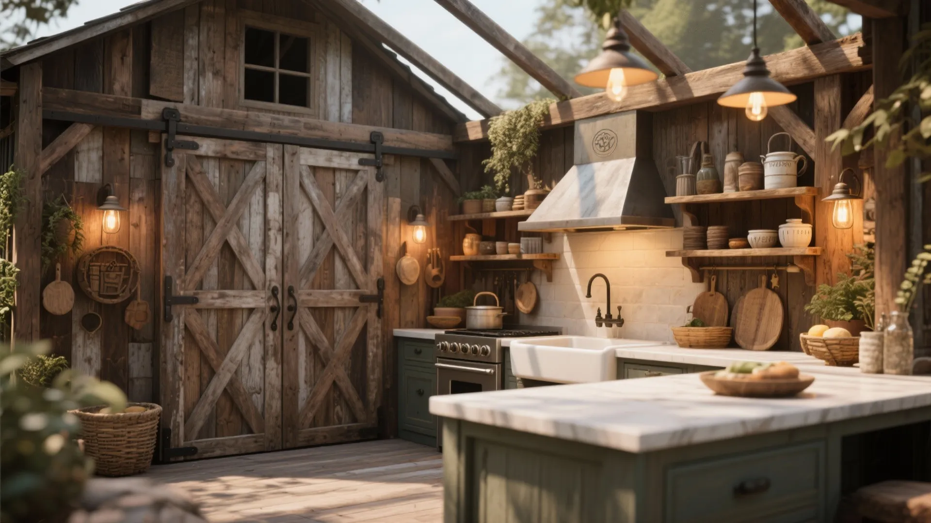 6. Rustic Barn Style