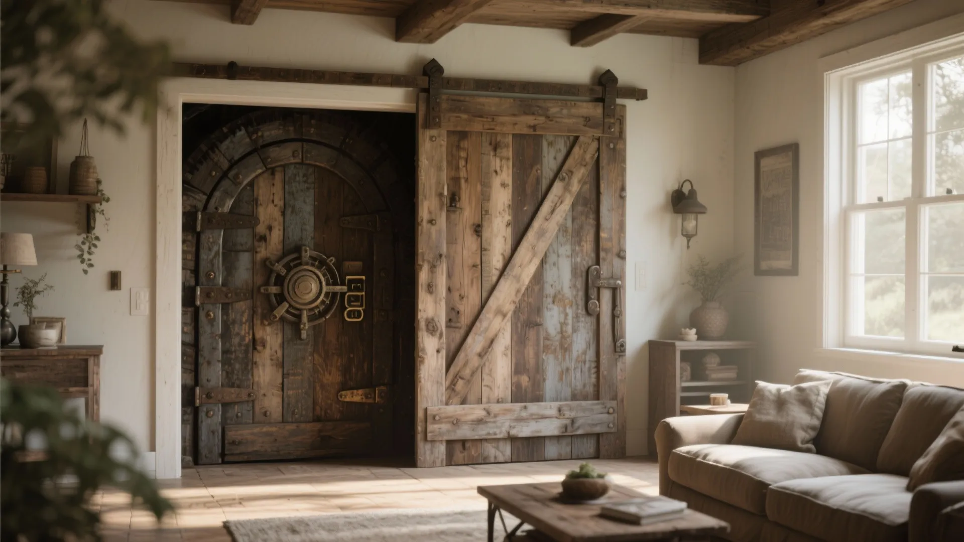 Tip 3: Rustic Barn Door Vault