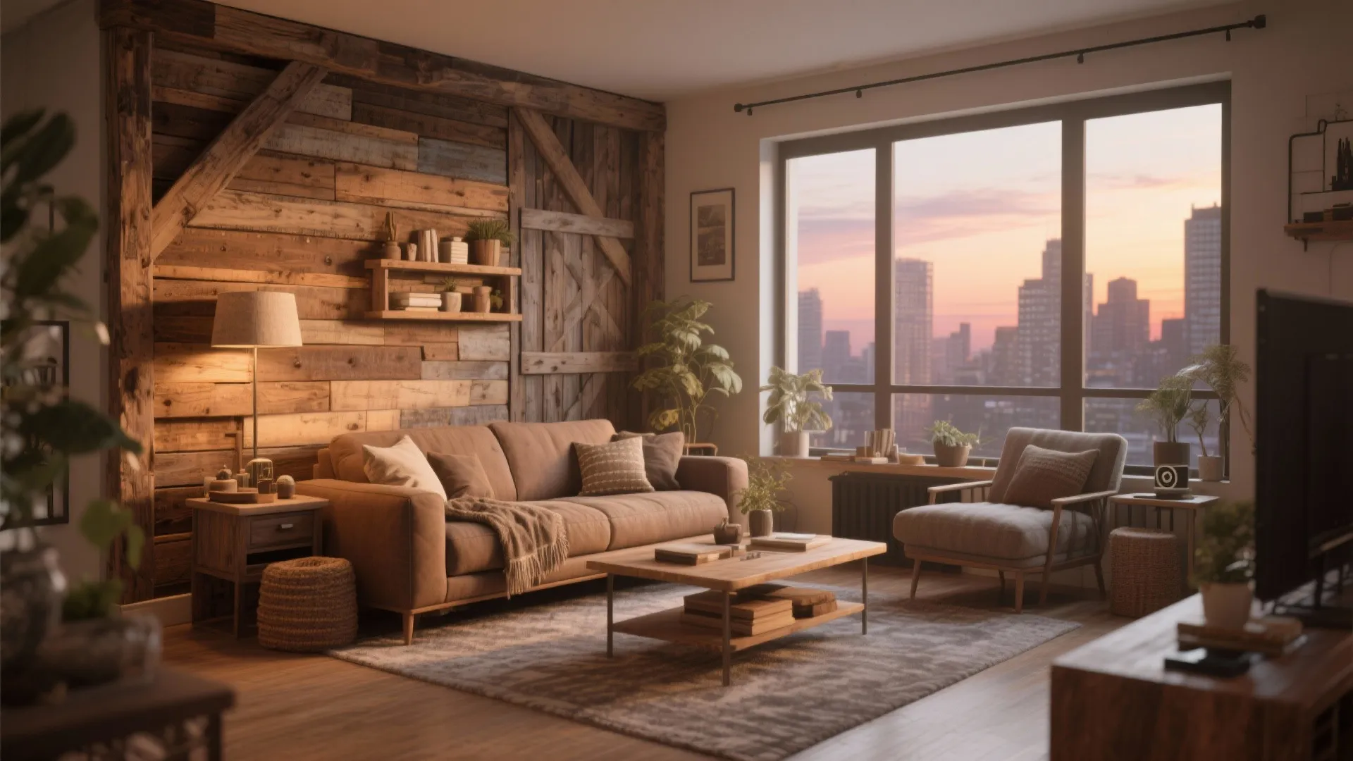 4. Rustic Cabin-Inspired Walls