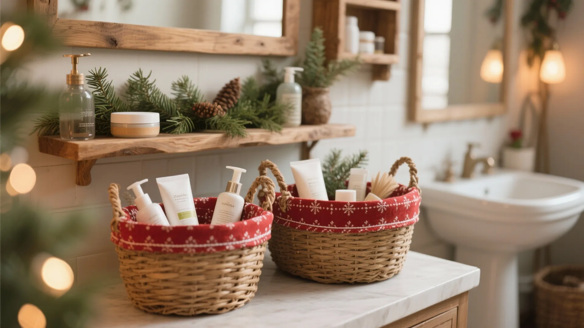 6. Rustic Holiday Baskets