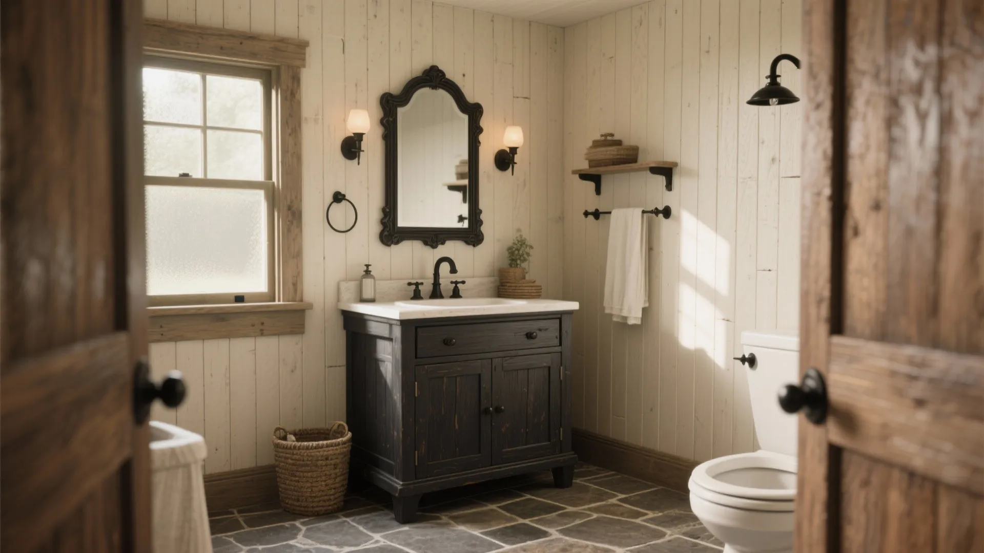 4. Rustic bathroom upgrades that stay sensible