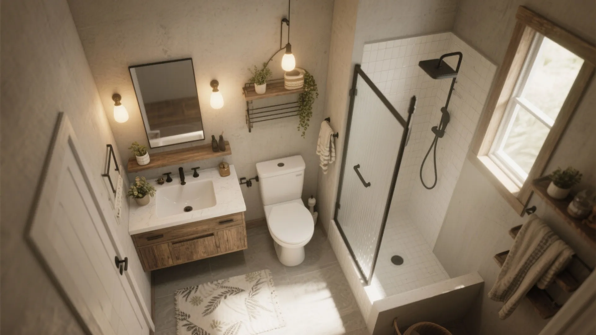 Warm Neutrals, Botanical Prints, and Soft Lighting