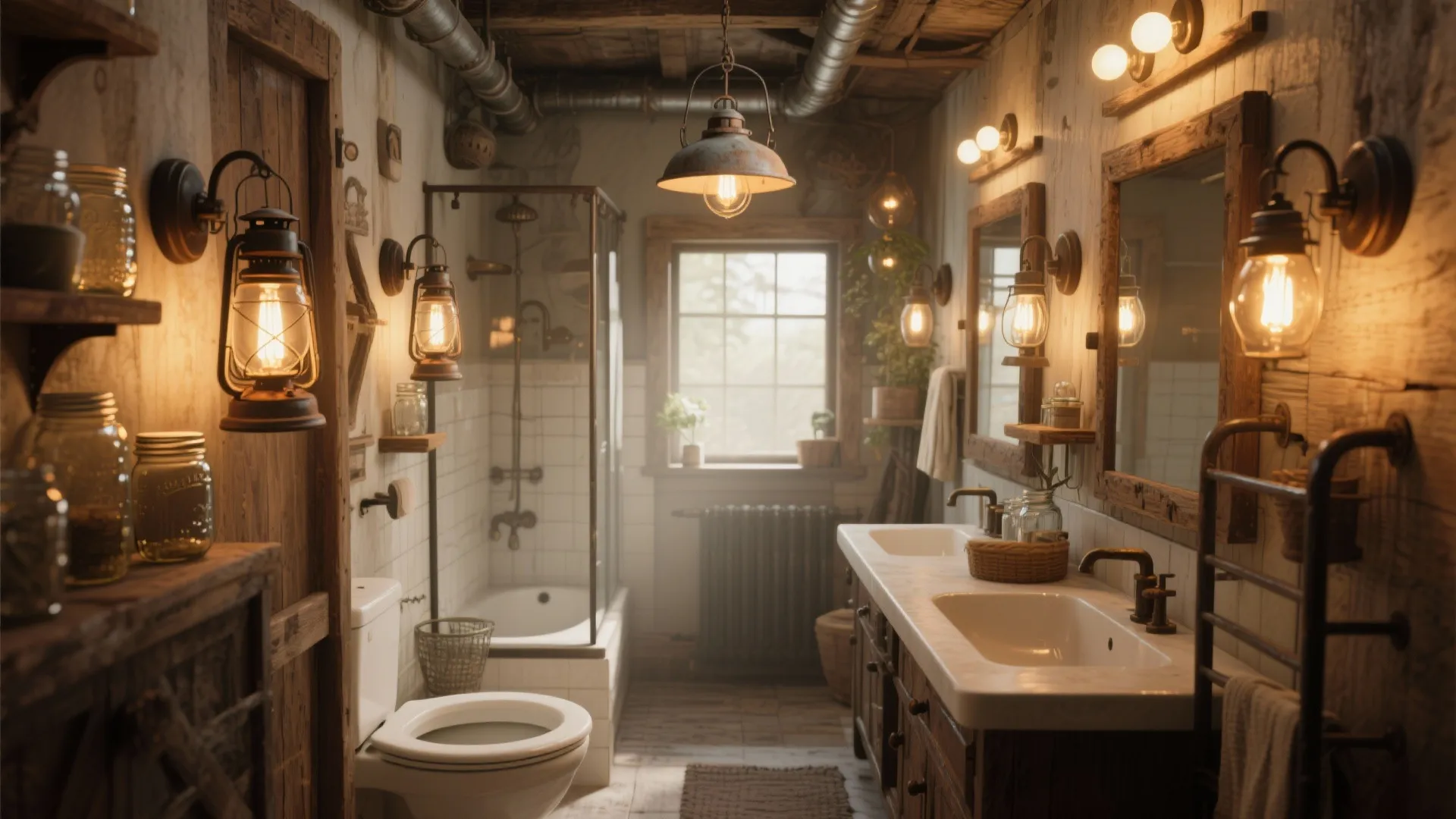 10 Rustic Bathroom Lighting Ideas: Warm Glow, Cozy Vibes: 10 Rustic Bathroom Lighting Inspirations from My Design Notebook