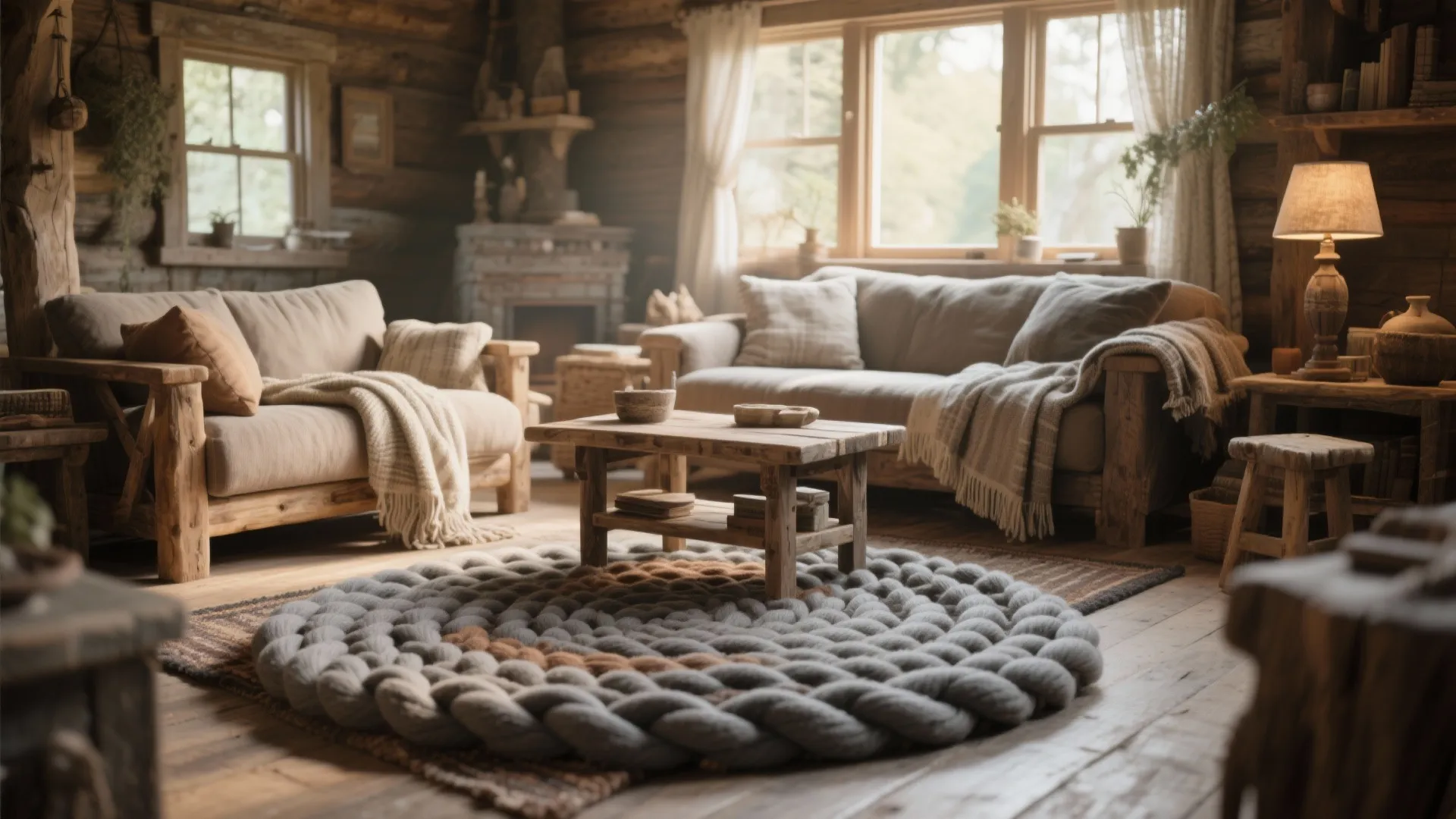 2. Rustic braided texture