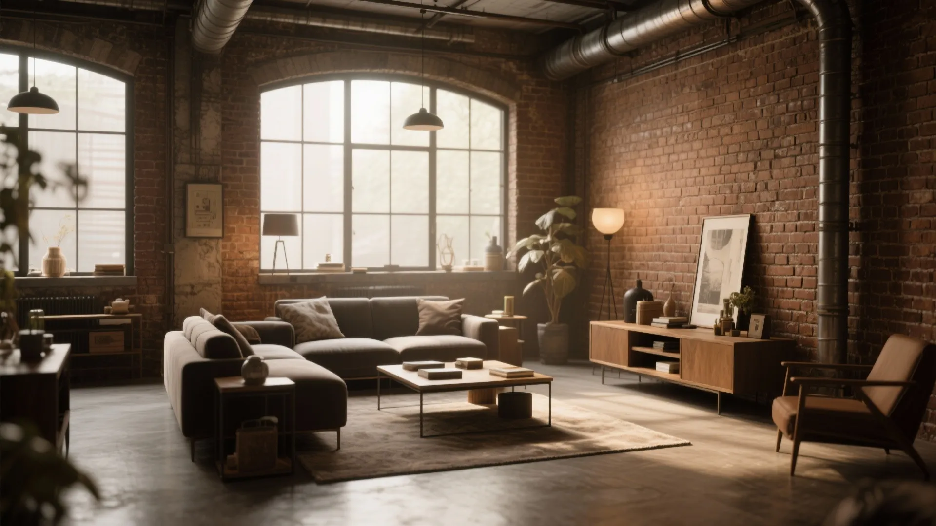 10. Rustic Brown Exposed Brick