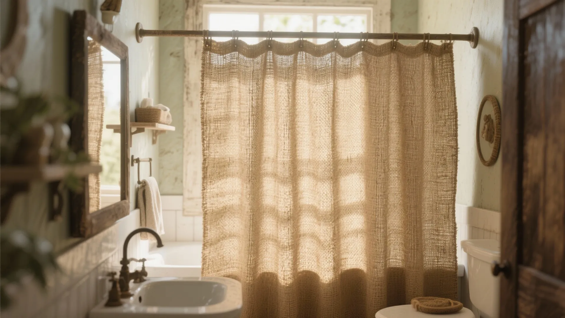 10. Rustic Burlap Look