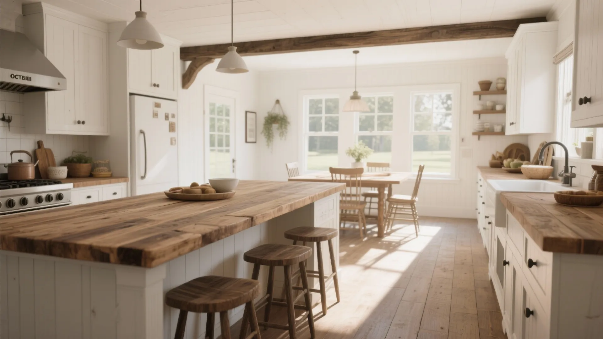3. Rustic Butcher Block Counters