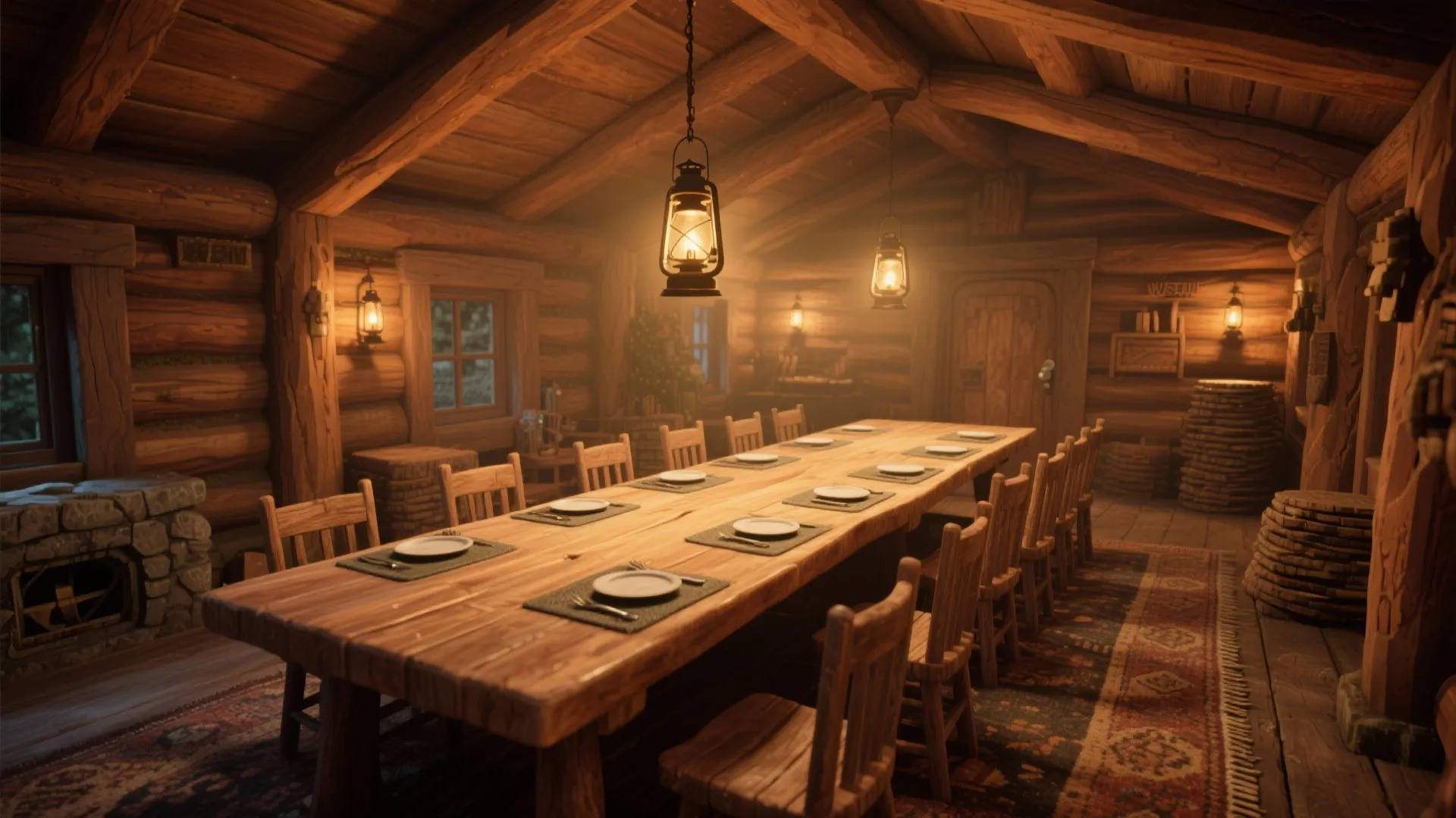 1. Rustic Cabin Banquet