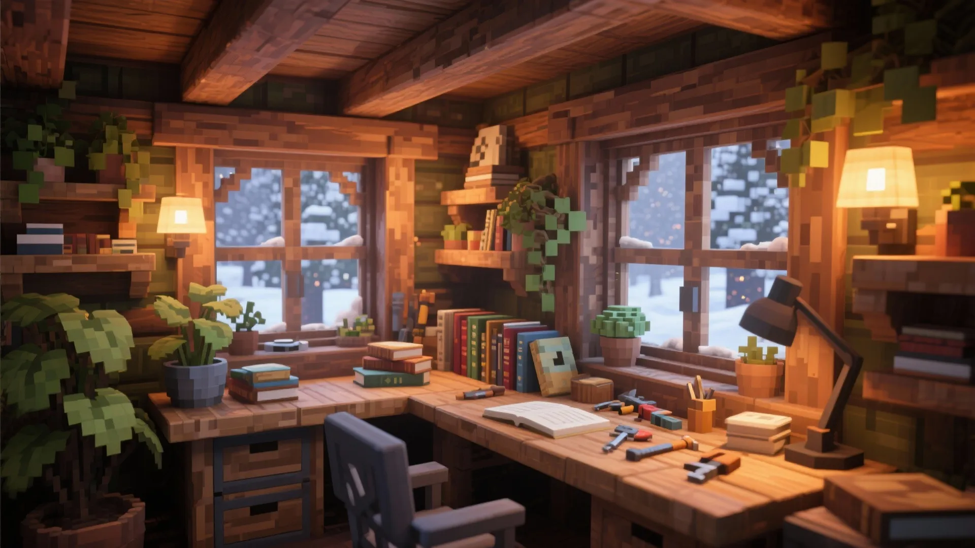 2. Rustic Cabin Study
