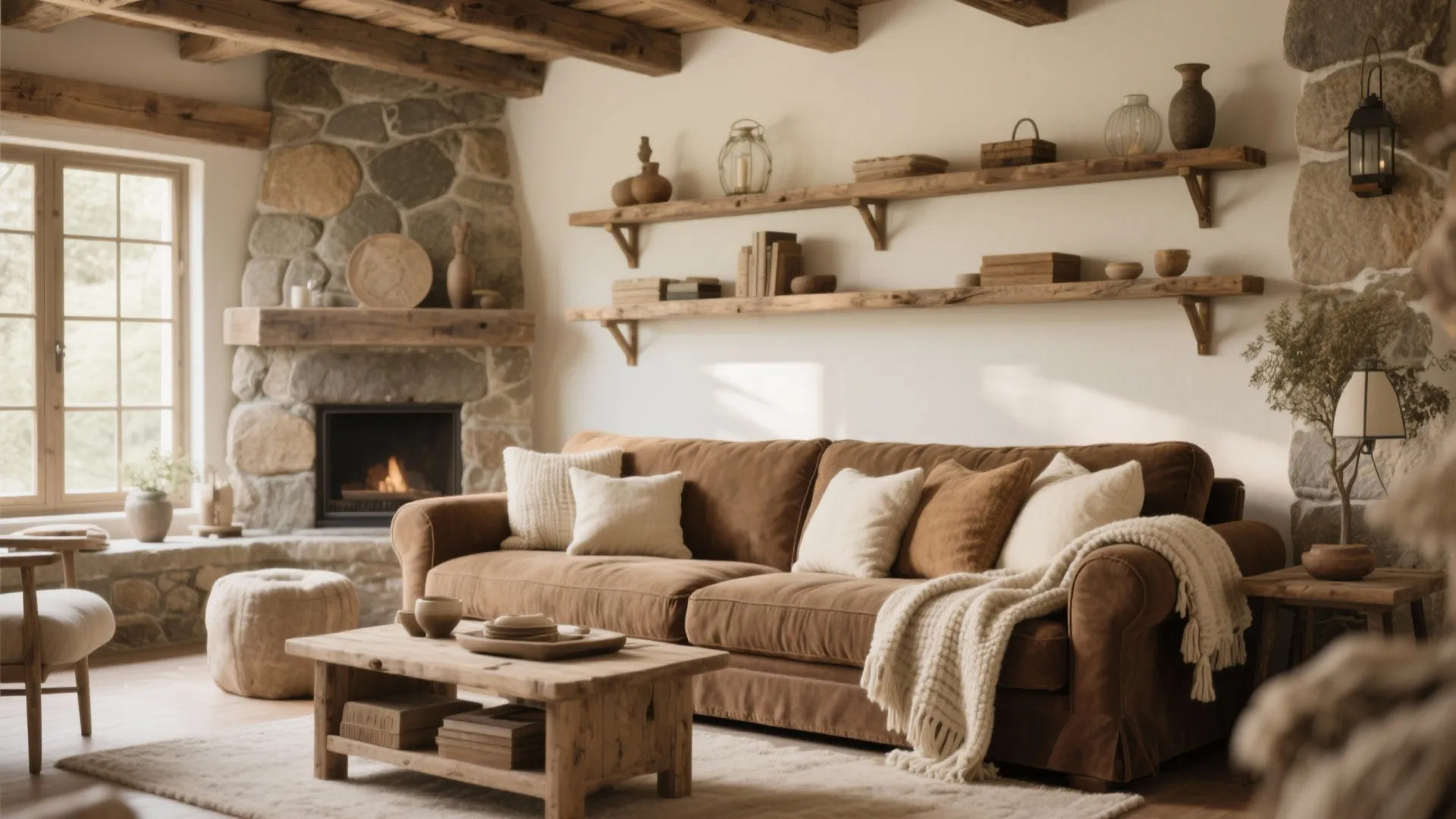 Rustic Chic with Layered Neutrals