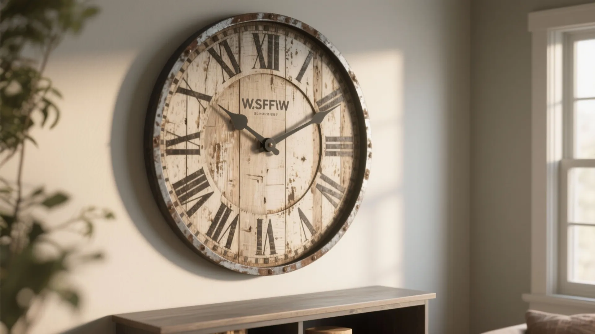 1. Oversized Rustic Clock