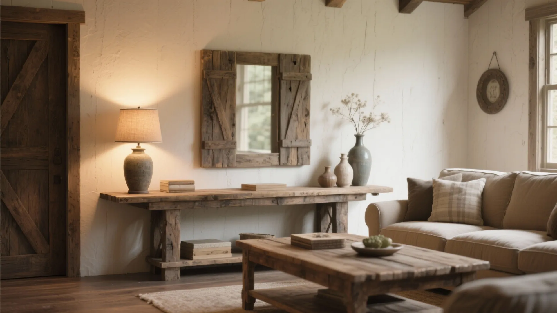 8. Rustic Console Table