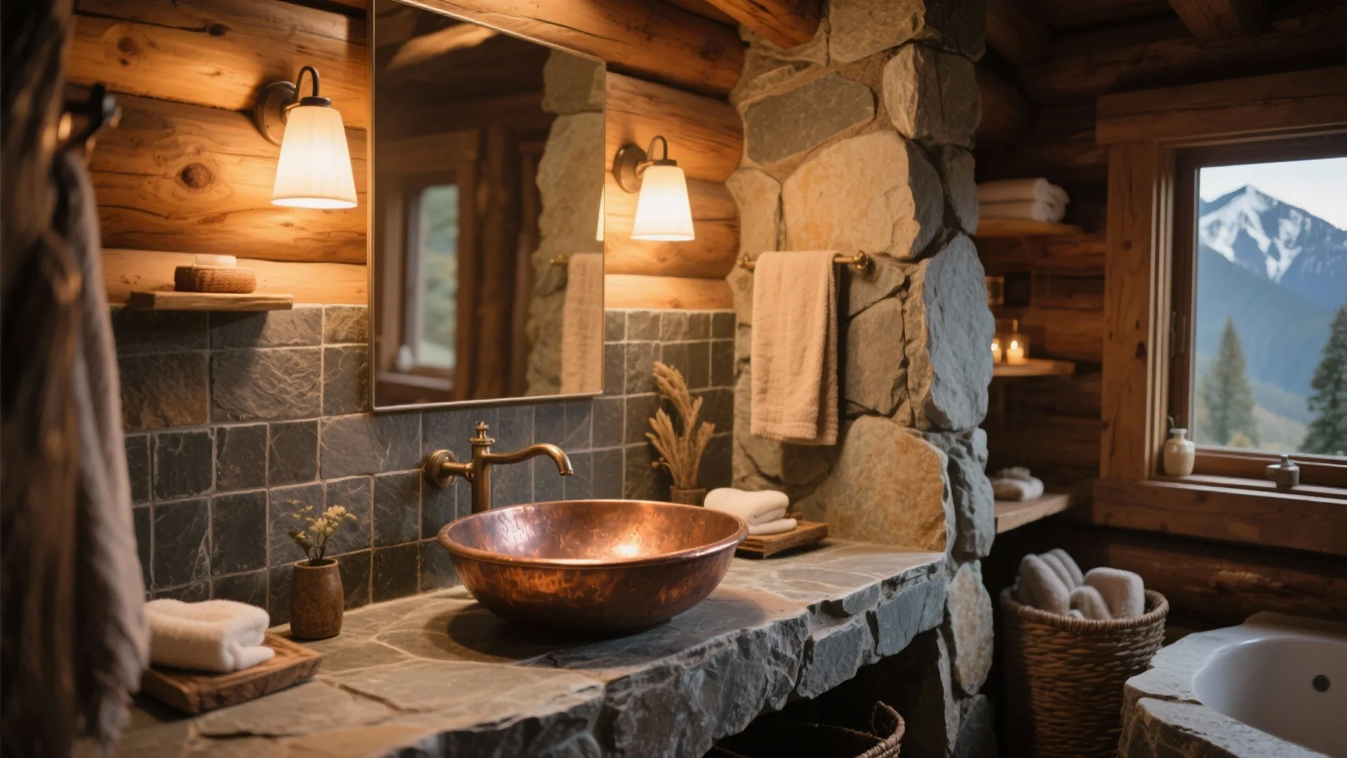 9. Rustic Copper with Stone