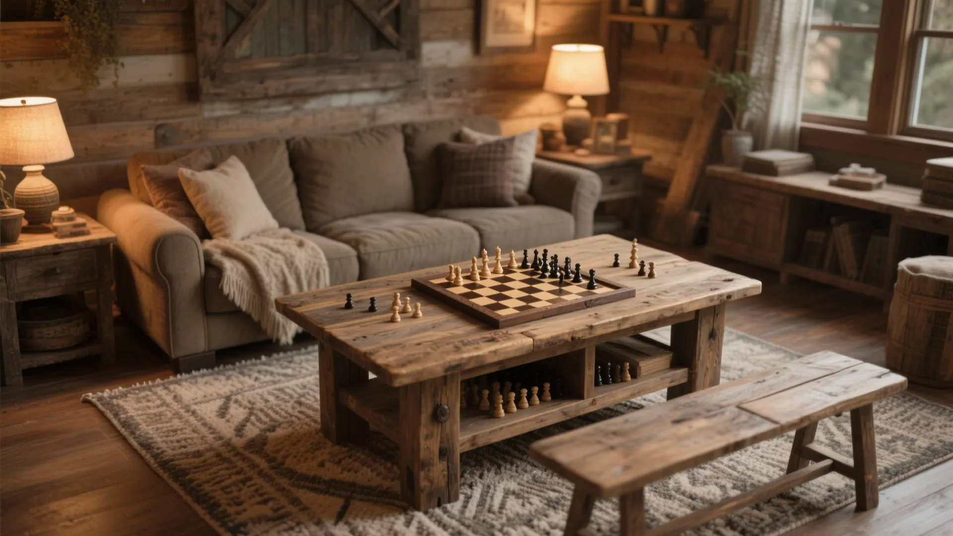 9. Rustic Farmhouse Game Table
