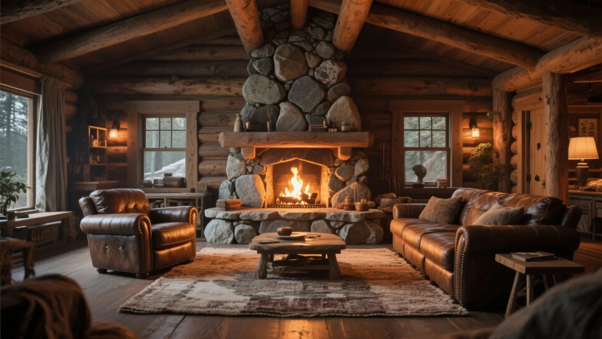 Rustic Fireplace Surround
