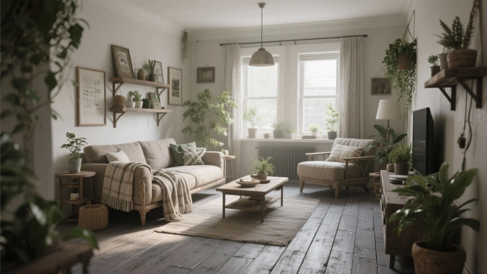 Rustic Gray-Washed Planks