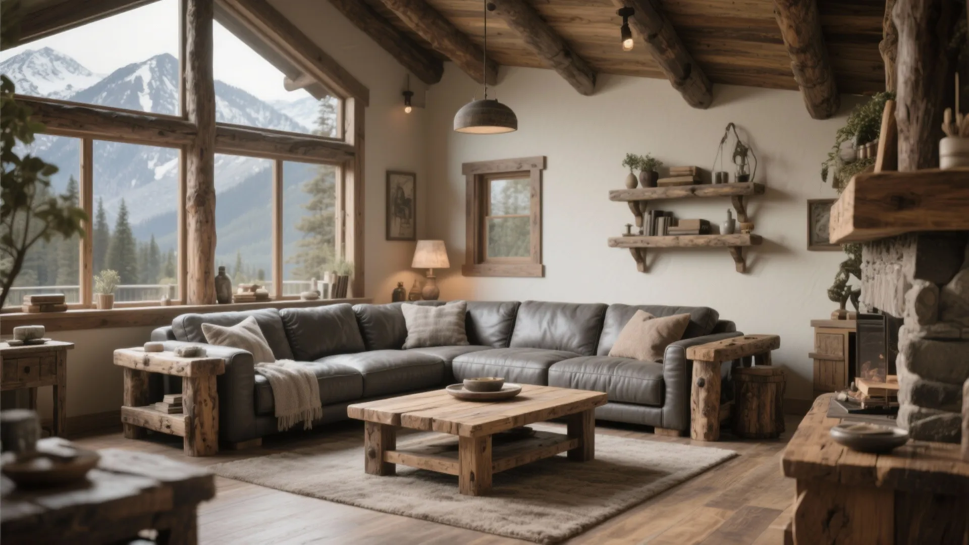 5. Rustic Warmth with Wood Accents