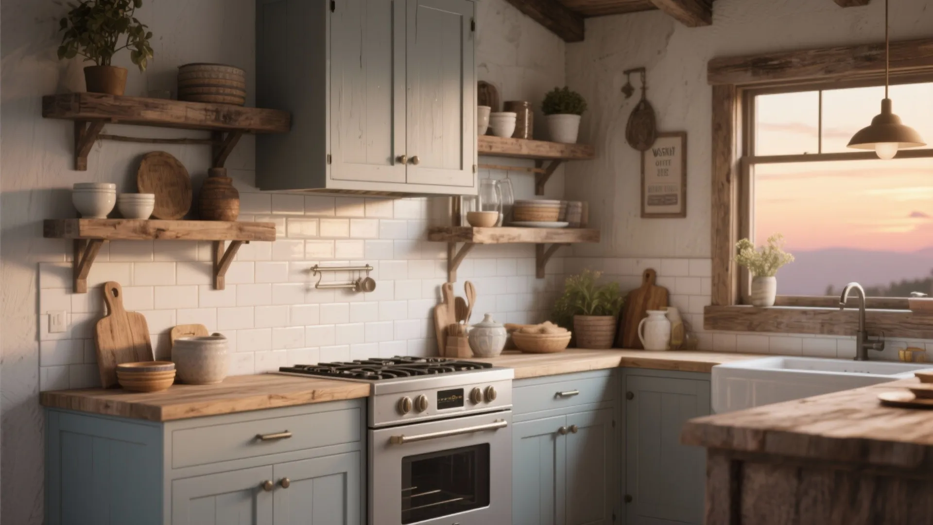 Idea 4: Rustic Touches in Grey and White