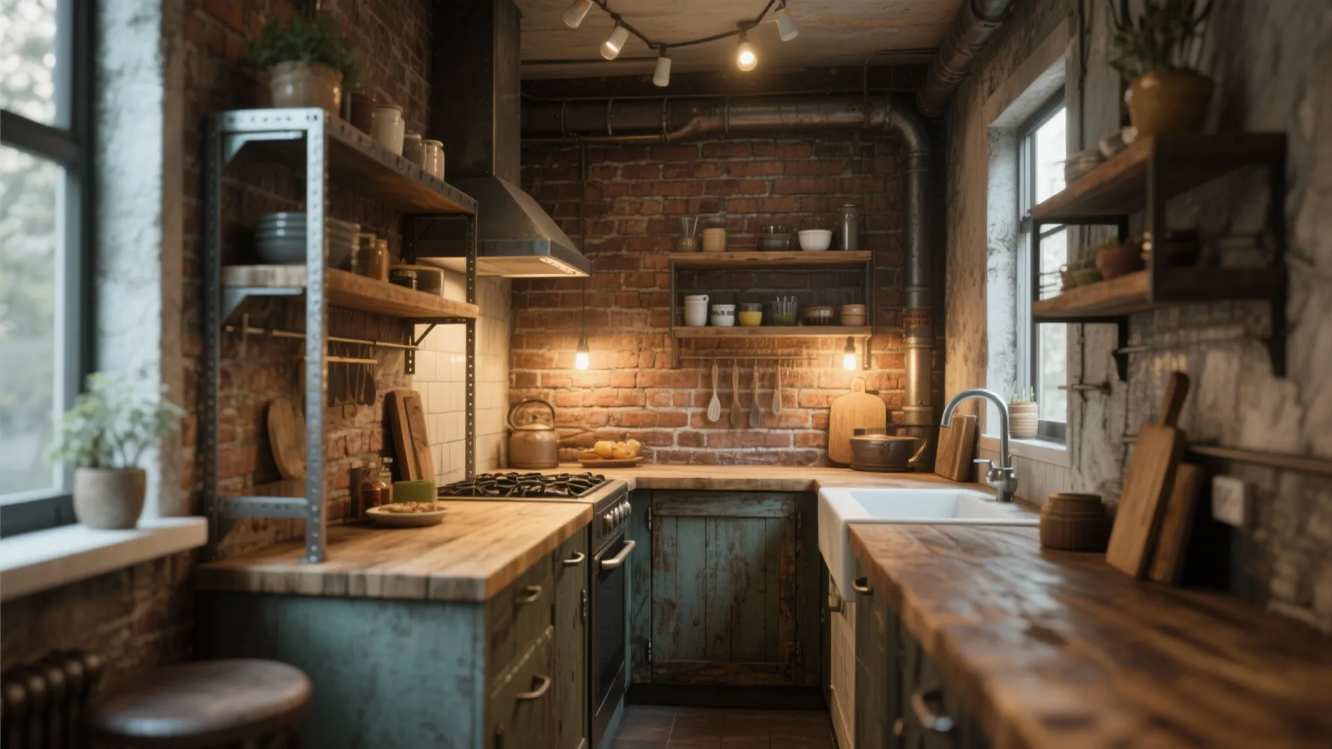 4. Rustic Industrial