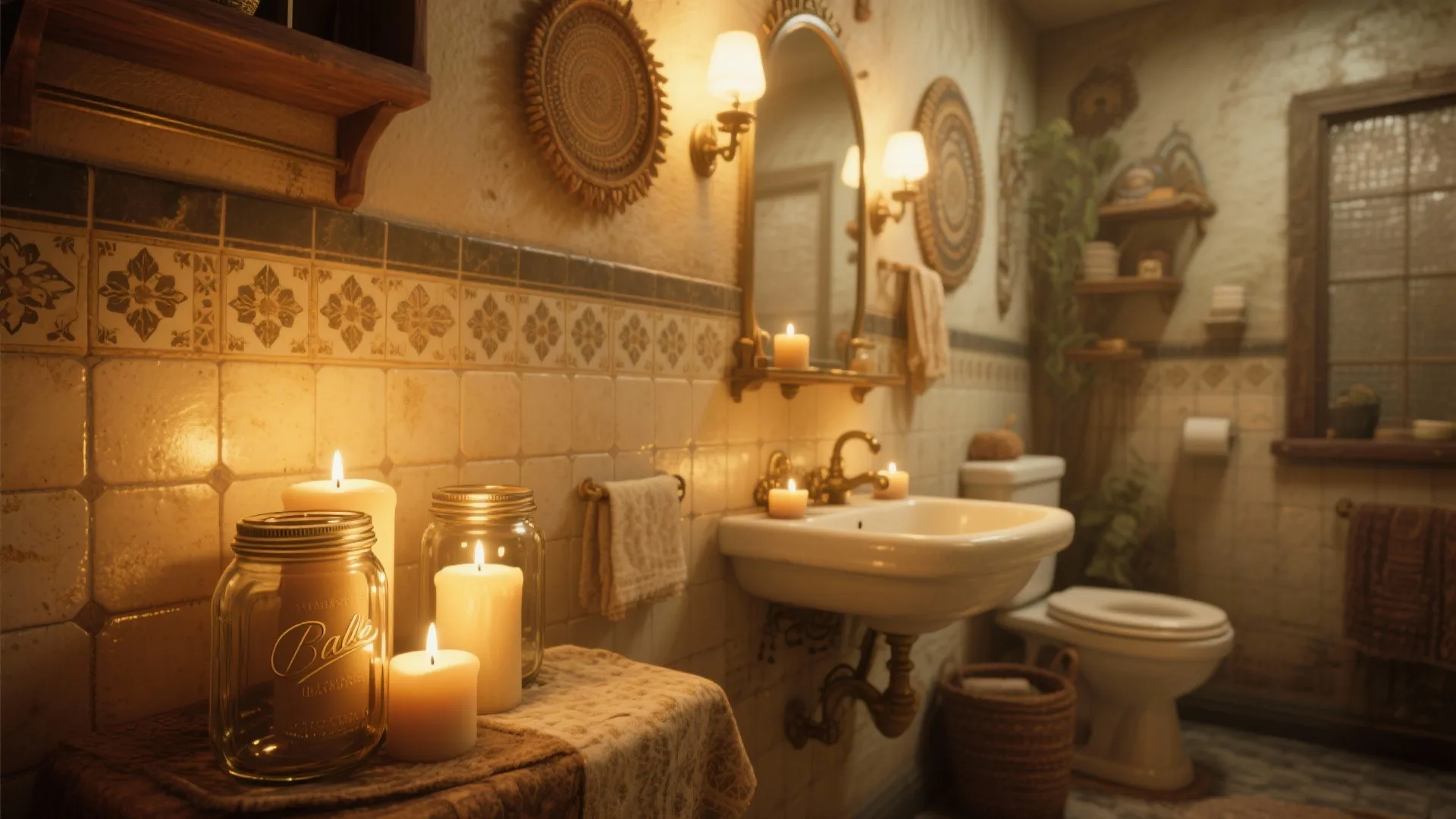 3. Glass Jars for a Rustic Glow