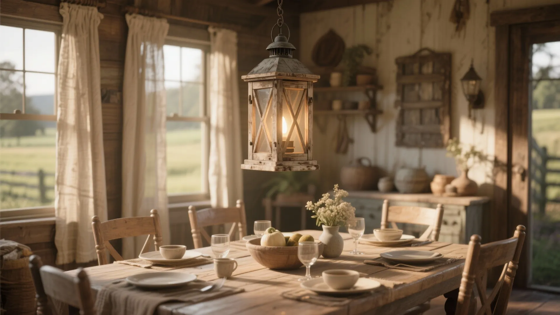 4. Rustic Lantern Style