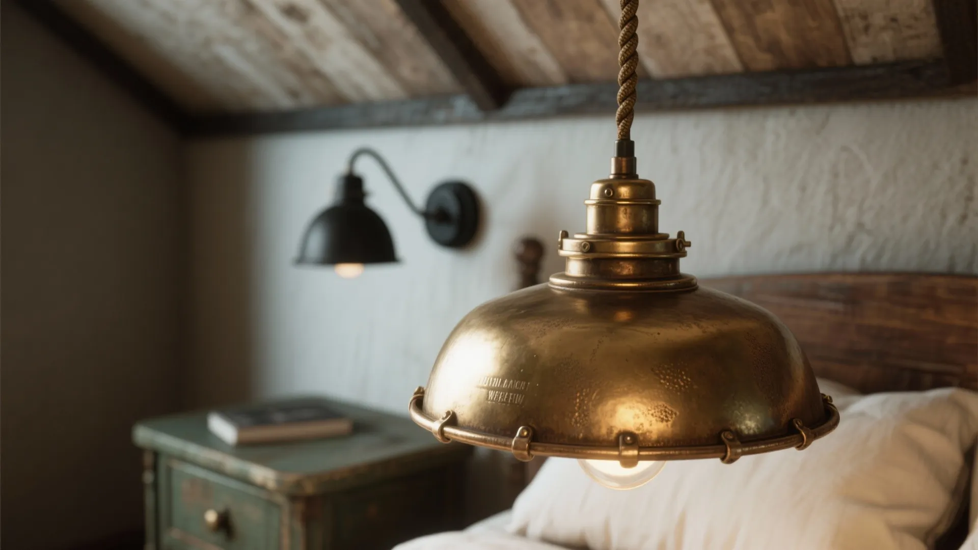 3. Use rustic-modern lighting to tie styles together