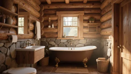 10 Inspiring Log House Bathroom Ideas