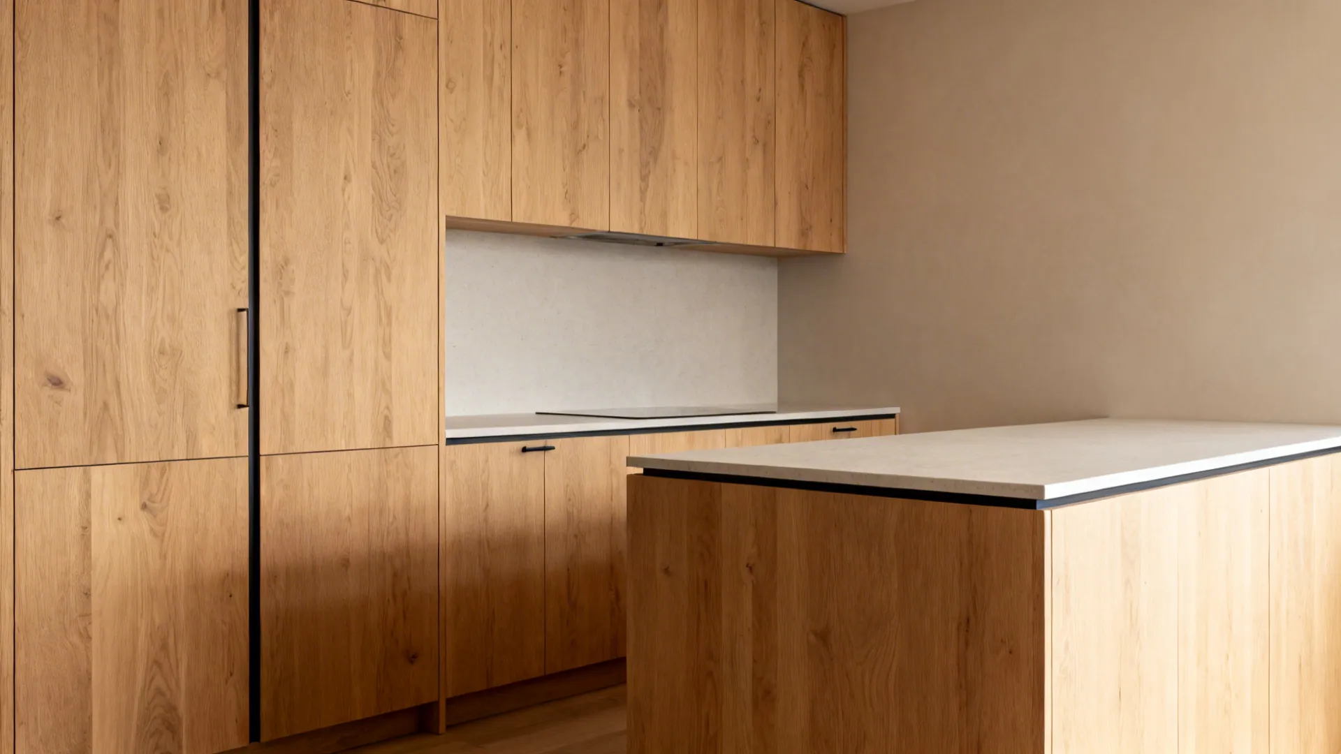 5) Rustic-Modern Mix: Wood + Stone With Slim Profiles