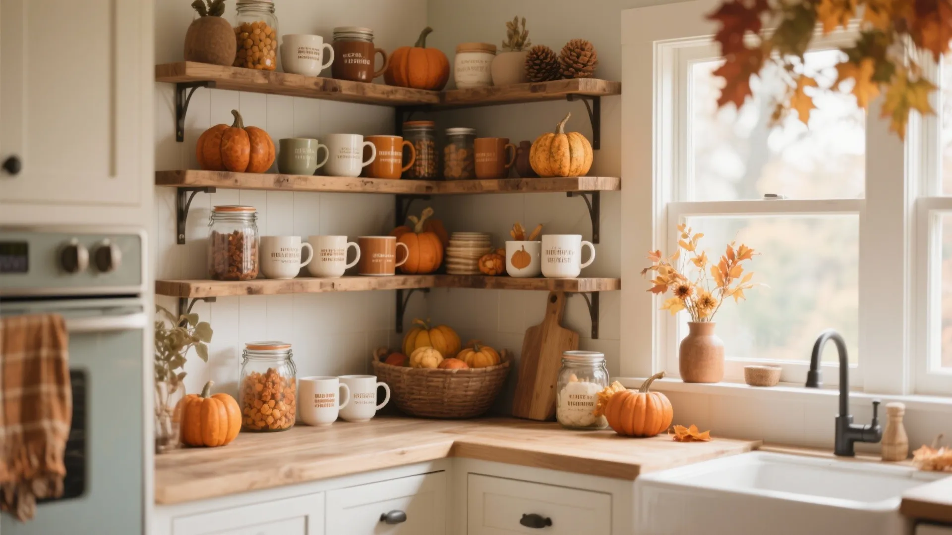 6. Rustic Open Shelving