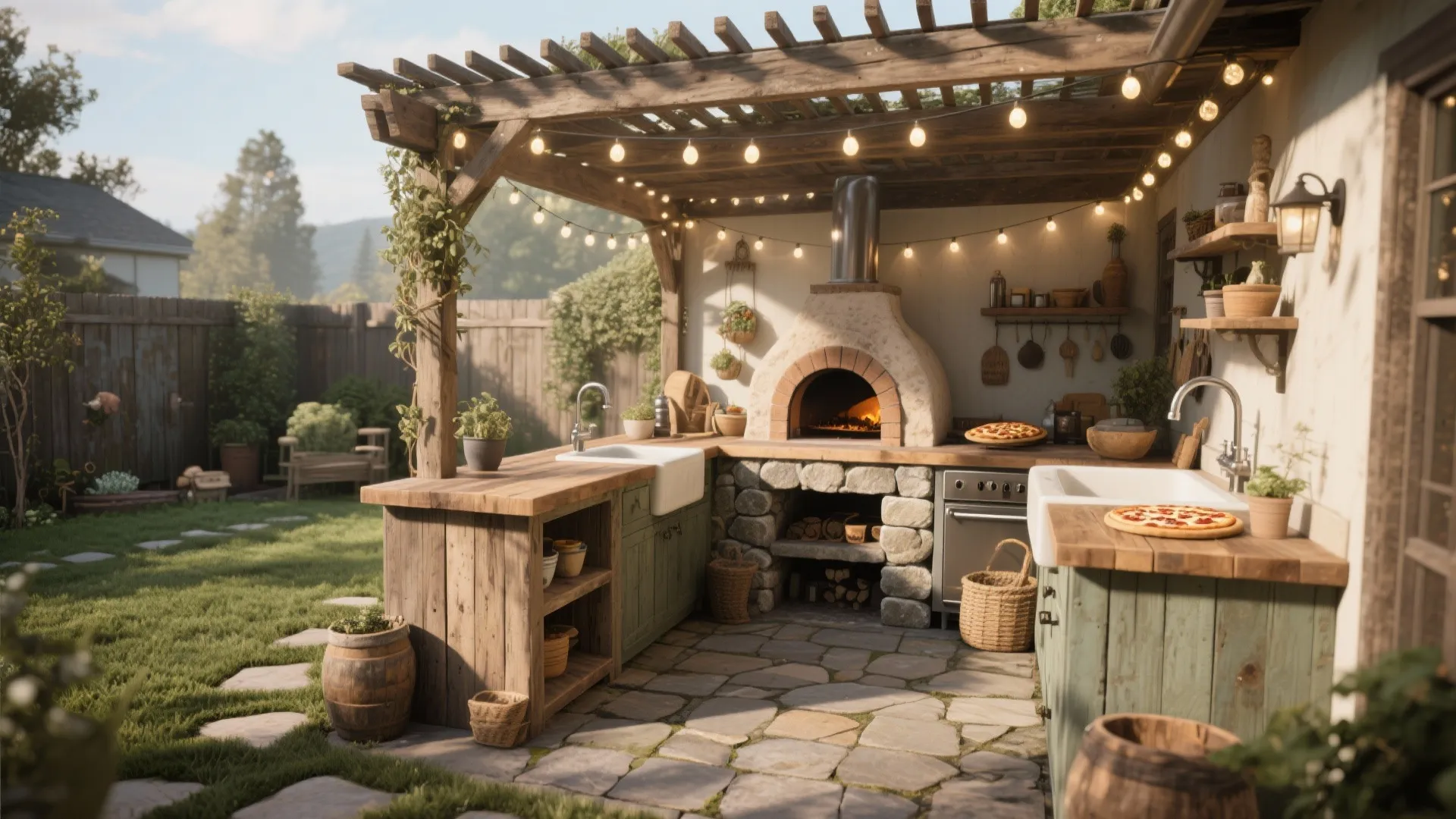 10 Rustic Outdoor Kitchen Ideas for Cozy Living: Transform Your Patio with These Warm & Inviting Rustic Outdoor Kitchen Inspirations