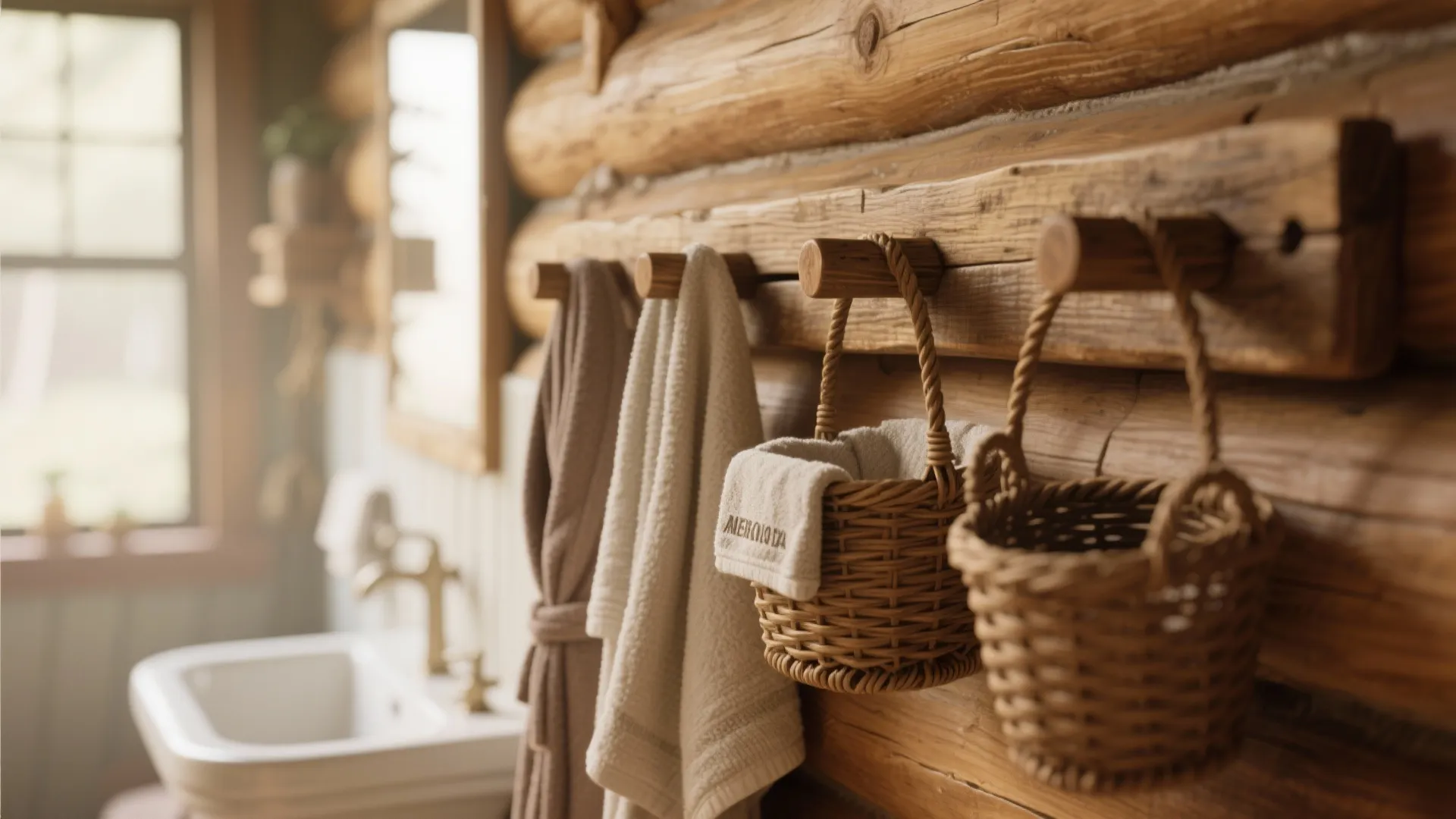 7. Rustic Hooks & Peg Rails